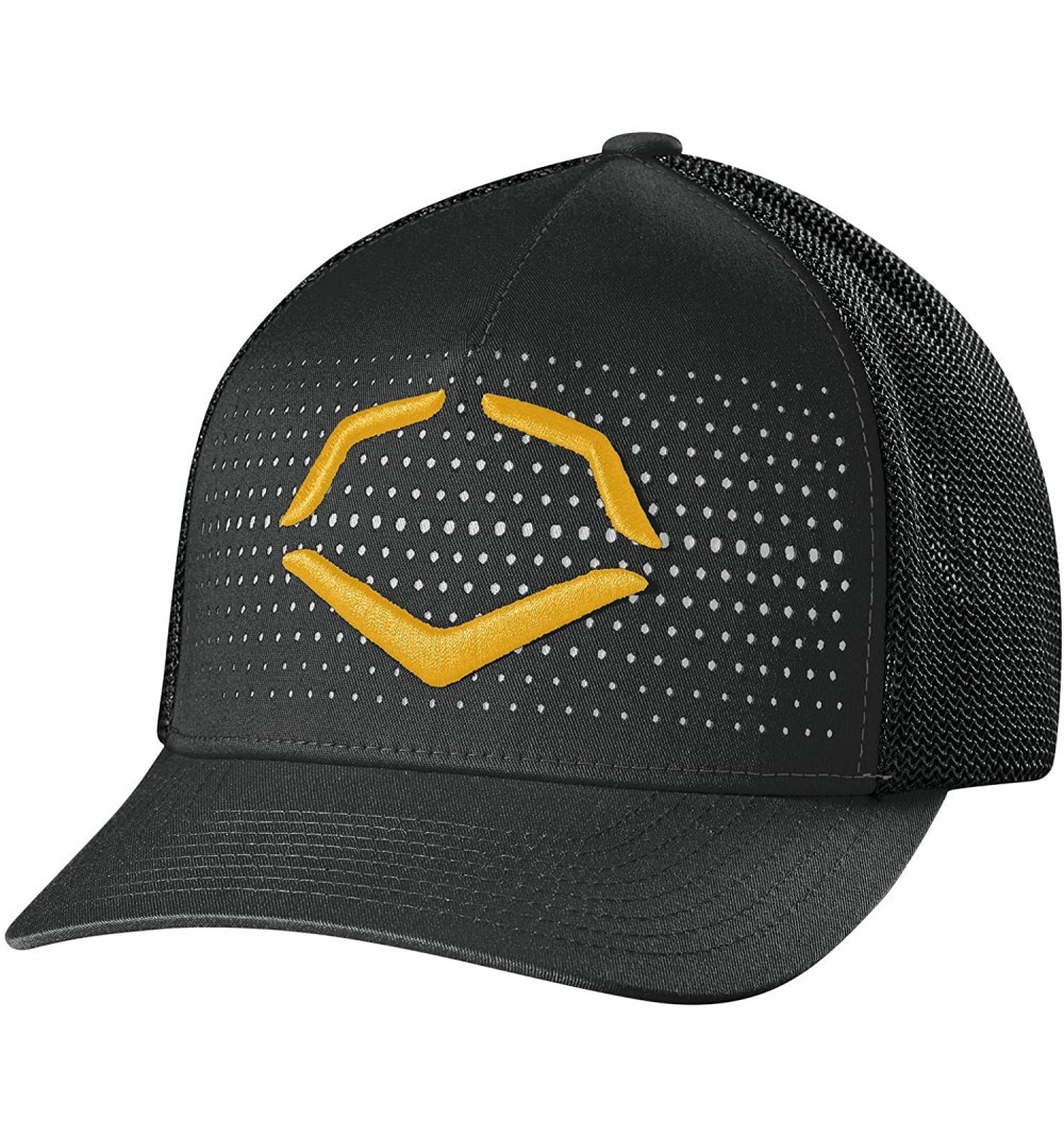 Baseball Caps Xvt Flexfit Baseball Cap - Black/Gold - CT18X6S879M $35.24