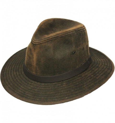 Cowboy Hats Safari Hat - Distressed Brown - CD12O91YLWS $33.19