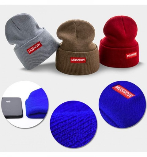 Skullies & Beanies 50% Wool Short Knit Fisherman Beanie for Men Women Winter Cuffed Hats - 6-navy Blue - CI18Z34OMNA $11.64