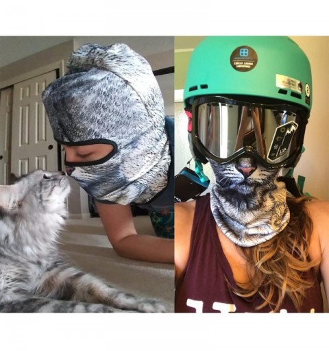 Balaclavas Cat Mask- Women Men Balaclava Summer Full Face Hat Animal Ears Sports Helmet Climbing Fishing Cap - Colorful-4 - C...