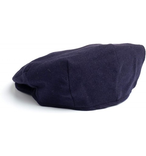 Newsboy Caps Men's Donegal Tweed Vintage Cap - Navy Wool - C118C5ENEC9 $40.03
