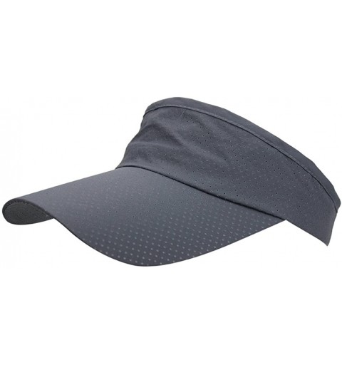 Visors Mens Summer Quick-Dry Run Long Brim Empty Top Baseball Tennis Sun Hat Cap Visor - Dark Gray - C518G30R556 $7.26