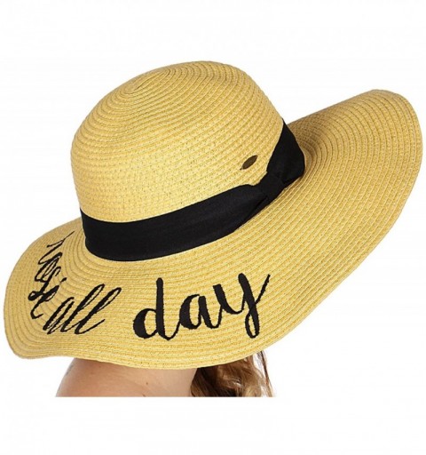 Sun Hats Beach Hats for Women - Embroidered Floppy Wide Brim Paper Straw Sun Hats for Women Summer Hat Foldable - CH18DNHAO9W...