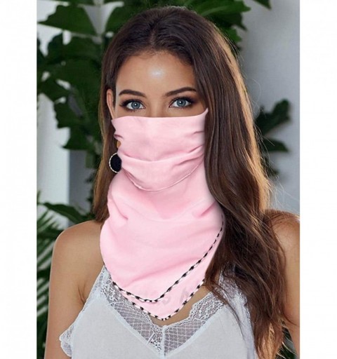 Balaclavas Seamless Unisex Floral Face Bandanas for Dust- Festivals- Outdoors- Sports Men Face Scarf - Pure-pink - CR1982H06Z...