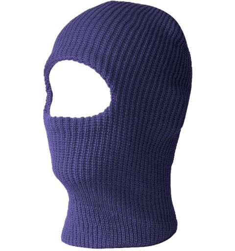 Balaclavas 1 One Hole Ski Mask (Solids & Neon Available) - Navy - C2112MWMLVH $10.63