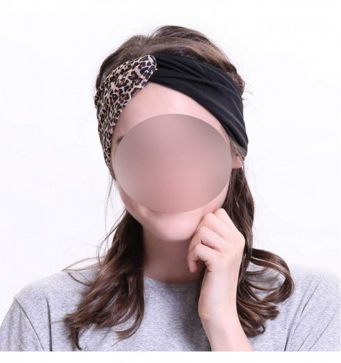 Headbands Leopard Headbands Hairbands Headband Bandanas - Sky Blue - CW18XLXQCAH $22.65