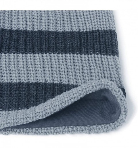 Skullies & Beanies Unisex Beanie Hat Slouchy Knit Cap Skullcap Stripe Baggy Style 1002 - Grey - CM128MYT6GB $12.33