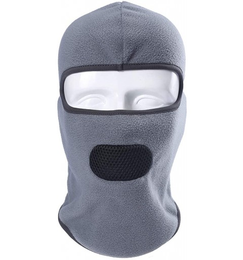 Balaclavas Fleece Ski Mask/Neck Warmer Gaiter/Face Scarf/Neck Cover/Face Mask Thermal Hood Mask - Dark Grey - CK18I8787SN $8.30