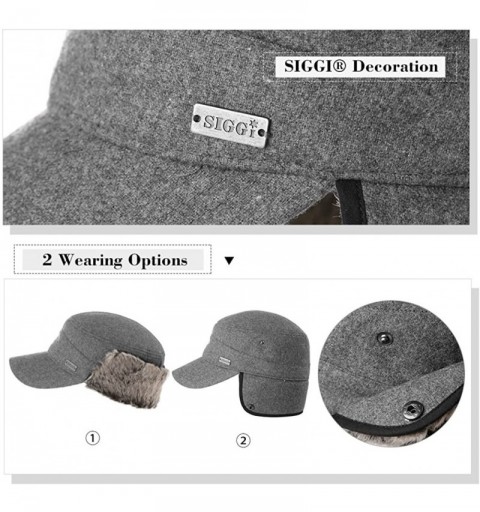 Skullies & Beanies Wool/Cotton/Washed Baseball Cap Earflap Elmer Fudd Hat All Season Fashion Unisex 56-61CM - 89506_black - C...
