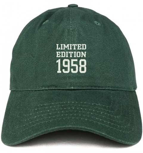 Baseball Caps Limited Edition 1958 Embroidered Birthday Gift Brushed Cotton Cap - Hunter - C218D9NX23Y $21.42