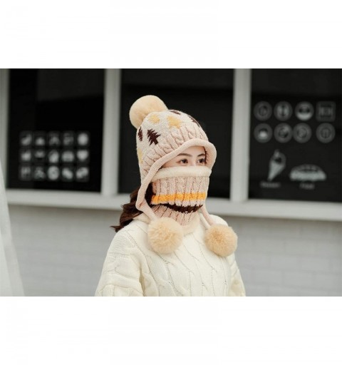 Skullies & Beanies Winter Knitted Earflap Outdoor Snowboard - Beige - C718A9DRLDA $14.43