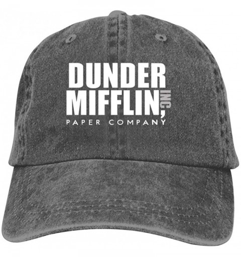 Baseball Caps Dunder Mifflin Inc. Men & Women Adjustable Unisex Snapback Jeans Trucker Hat Cap - Charcoal - CC18GDMMGIC $10.58