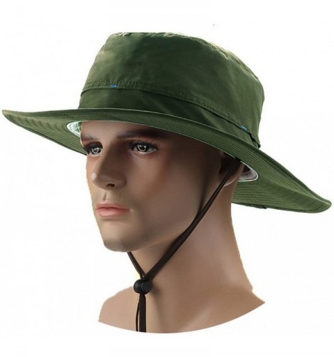 Sun Hats Crazy Cart Mens Womens Wide Brim Caps Quick-Dry UPF50+ - Af-green - CV18DWD6T22 $29.11