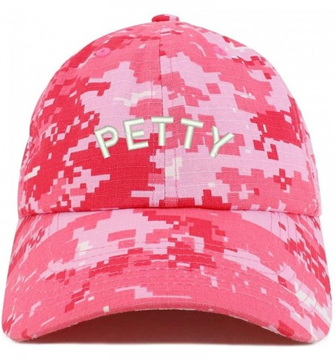 Baseball Caps Petty Embroidered Soft Crown 100% Brushed Cotton Cap - Pink Digital Camo - CM18TUH4KW3 $13.20
