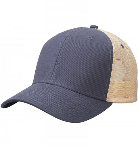 Baseball Caps Womens Soft Mesh Sideline Cap - Indigo/Natural - CD18E3WMCY8 $17.24