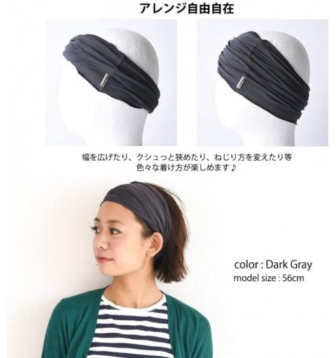 Headbands Mens Womens Elastic Bandana Headband Japanese Long Hair Dreads Head Wrap - Navy - CF118R802J3 $37.79