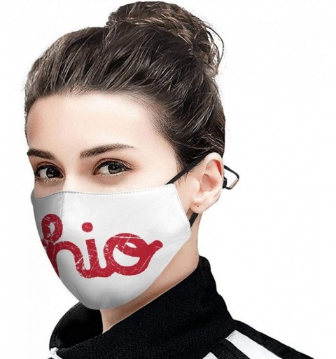 Balaclavas Unisex Ohio Represent (2) Half Face Mouth-Muffle for Mens Womens Thick Washable Face Covers - Usa Ohio State - CQ1...