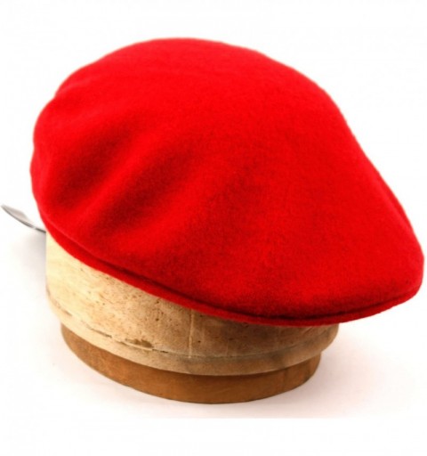 Newsboy Caps Men's Seamless Wool 507 - Red - C212NU2J0W1 $14.72