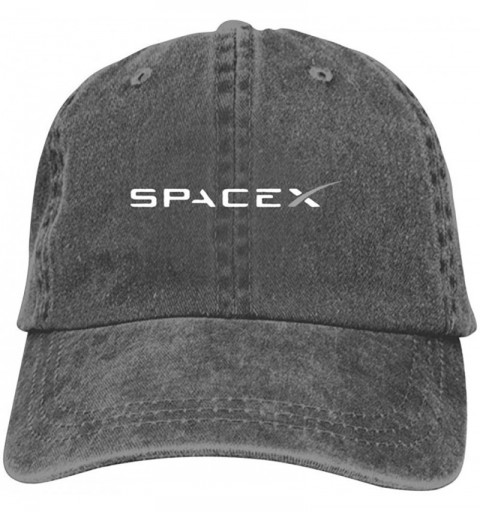 Baseball Caps SPACEX Double Buckle Adjustable Cowboy Personality Retro Cowboy Hat Charcoal - C518QHHIR0Y $25.67