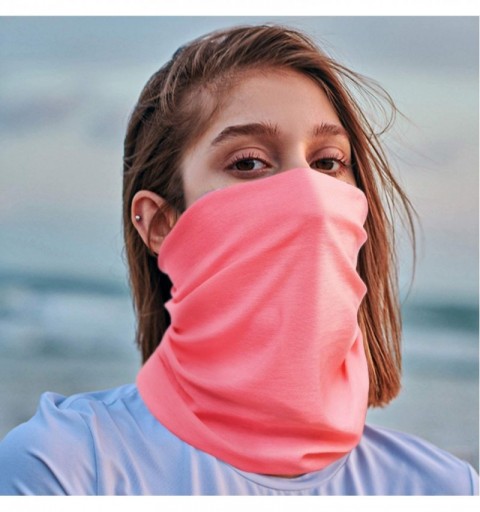 Balaclavas Bandana Cloth Face Mask Washable Face Covering Neck Gaiter Dust Mask - Lightcoral - C3199GKCA0D $8.51