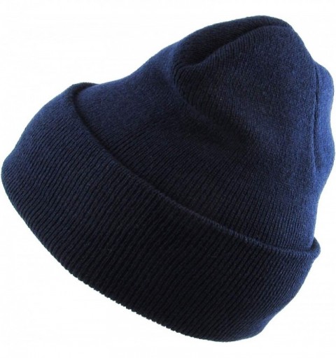 Skullies & Beanies Thick and Warm Mens Daily Cuffed Beanie OR Slouchy Made in USA for USA Knit HAT Cap Womens Kids - CS12717W...