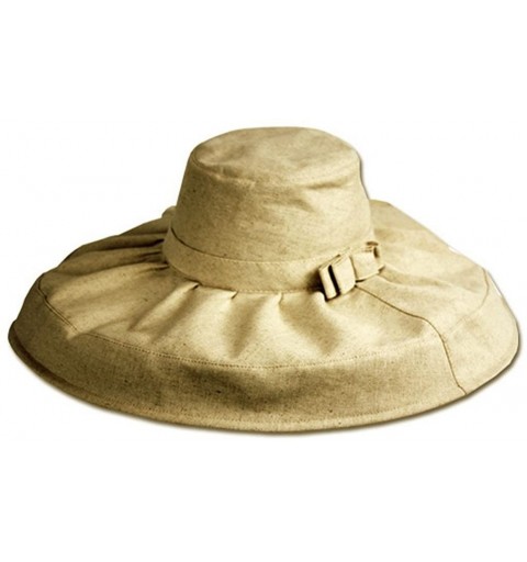 Sun Hats Natural Cotton Floppy Hat - Natural - C511JYRLFZB $15.87