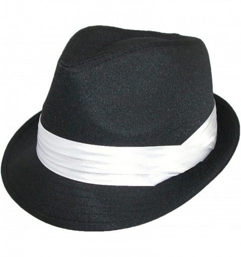 Fedoras Men's Wedding Dress Formal Fedora Hat - Black on Black - CC12EDLVM87 $18.07