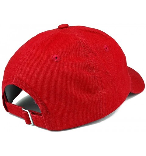 Baseball Caps Don't Embroidered Brushed Cotton Adjustable Cap Dad Hat - Red - CX12MS0CH75 $16.47