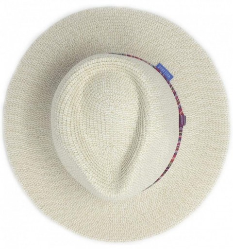 Sun Hats Women's Sedona Fedora - UPF 50+- Aztec Flair- Designed in Australia. - Natural - CL18M474XSM $33.74