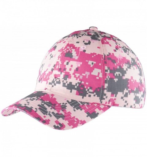 Baseball Caps C925 Digital Ripstop Camouflage Cap - Pink Camo - CL17YXK4IY6 $11.68