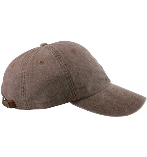 Baseball Caps 6-Panel Low-Profile Washed Pigment-Dyed Cap - Espresso - CM12N5RJ1BW $8.79