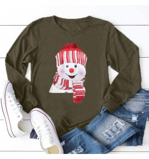 Bucket Hats Womens Christmas Snowman Pullover - M - CL18AE70965 $10.30