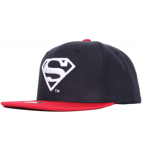 Baseball Caps Superman Shield Embroidery Baseball Cap Hip-hop Snapback Hat ST21176 - Navy - CQ18R4WXL72 $26.21