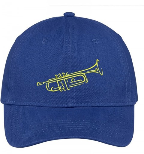 Baseball Caps Trumpet Embroidered Cotton Adjustable Ball Cap - Royal - CX12MZO9NAT $14.97