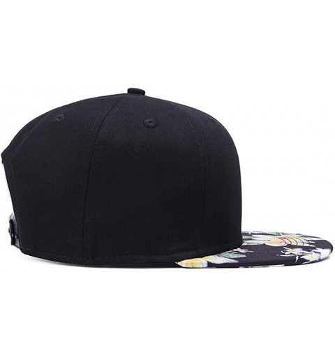 Baseball Caps Solid Flat Brim Hip Hop Adjustable Hat Stylish Snapback Baseball Cap - Pattern 4 - C317Y0CZSNR $12.45