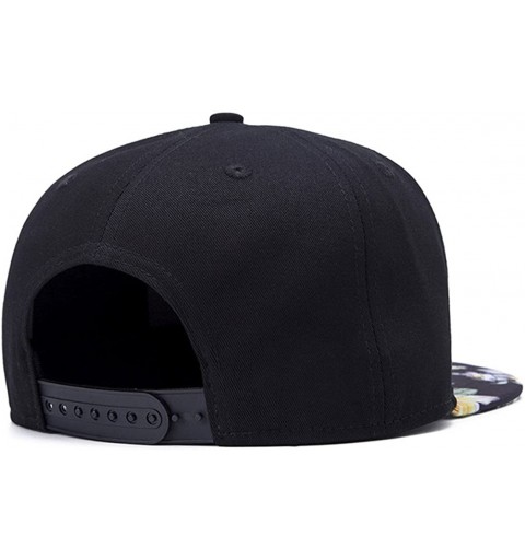 Baseball Caps Solid Flat Brim Hip Hop Adjustable Hat Stylish Snapback Baseball Cap - Pattern 4 - C317Y0CZSNR $12.45