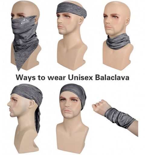 Balaclavas Cooling Ear Loops Neck Gaiter Bandana Mask Face Scarf Balaclava for Men & Women - 07-light Grey - CR197NZE0W7 $9.03