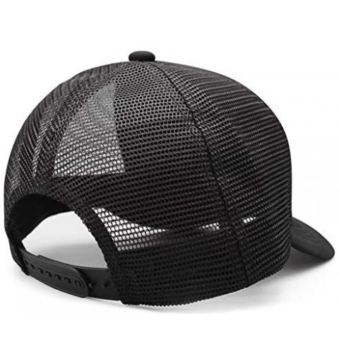 Baseball Caps Unisex Man's Baseball Cap Adjustable Mesh Caps Trucker Dad Hats Snapback Hat - Black-8 - CB18A2YO3G5 $17.40