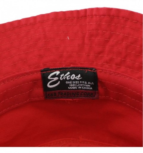 Bucket Hats Unisex Washed Cotton Bucket Hat Summer Outdoor Cap - (1. Bucket Classic) Red - C118HZAS4CE $10.25