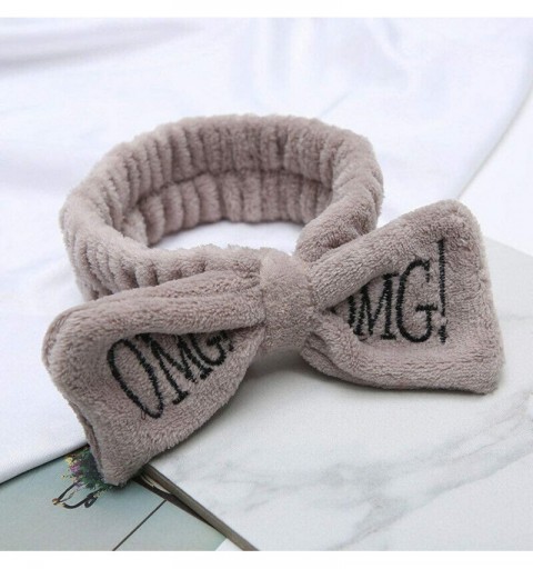 Cold Weather Headbands Headbands for Women Bow Knot Letter Print Velvet Hairband- Girls Stretchy Solid Color Face Wash Makeup...