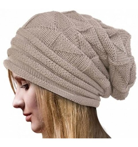 Baseball Caps Casual Knit Hat Elegant Warm Hat Pleated Cloth Hat Cuffed Wool Hat Solid Color Hat Simple Cap - Beige - CJ18XN2...