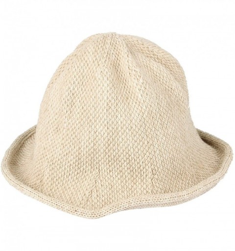 Bucket Hats Wool Winter Floppy Short Brim Womens Bowler Fodora Hat DWB1105 - Beige - CT18KX0MRUI $46.50
