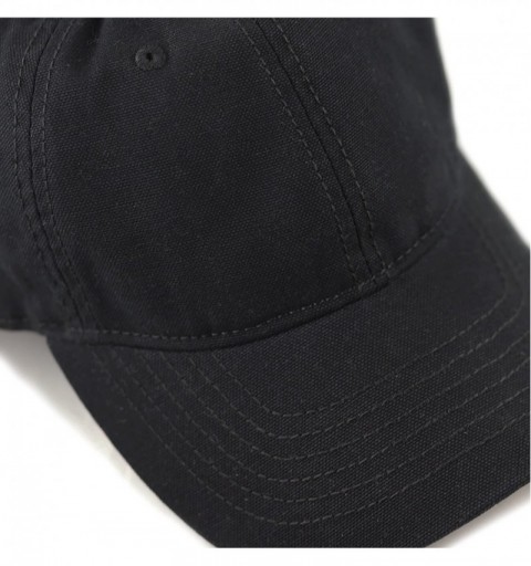 Baseball Caps 100% Cotton Canvas 6-Panel Low-Profile Adjustable Dad Baseball Cap - Black - C2180DLZY3N $8.16