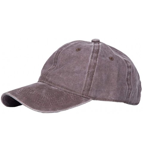 Baseball Caps Men's Baseball Cap Dad Hat Washed Distressed Easily Adjustable Unisex Plain Ponytai Trucker Hats - Army Green -...