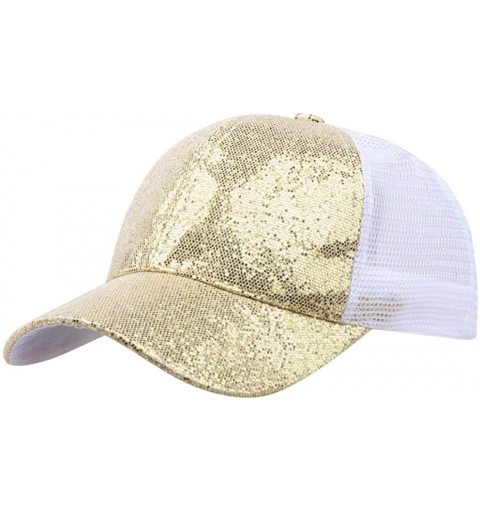 Sun Hats Fashion Women Ladies Floppy Wide Brim Wool Felt Bowler Beach Hat Sun Cap Summer Outfits - Gold - CH18H8CGRZ3 $21.80