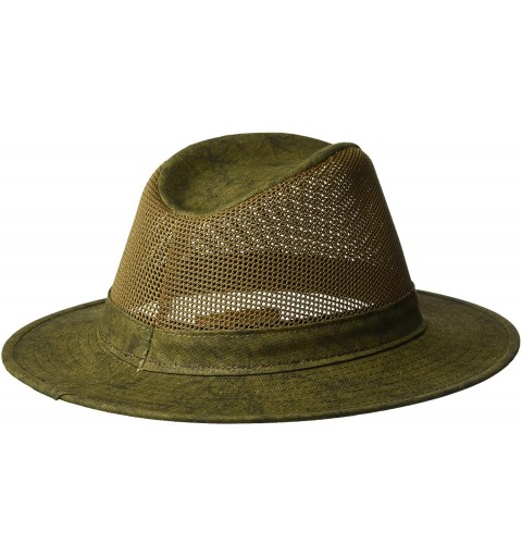 Cowboy Hats Men's Hiker Crushable Mesh Breezer UPF 50+ Hat - Distressed Gold - CQ115WT3U3F $33.08