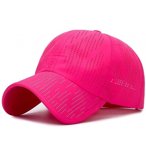 Baseball Caps Plain Breathable Quick Drying Baseball Cap Mesh Sun Hat for Baseball Golf Fishing Outdoor Hats - Rose - CQ18U3Y...