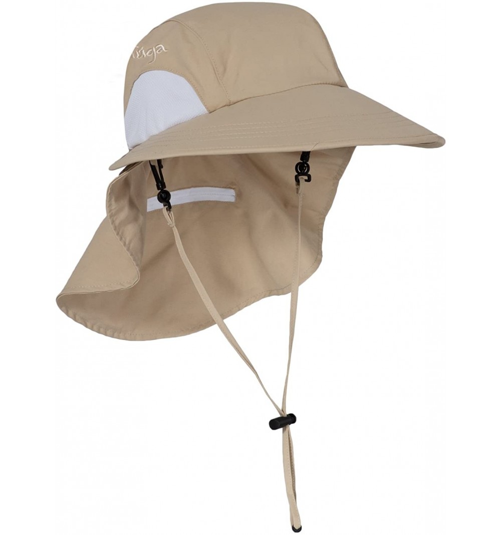 Sun Hats Adult Unisex Sol Wide Brim Sun Hats - UPF 50+ Sun Protection - Tan - CG11ZUGOBKL $32.04