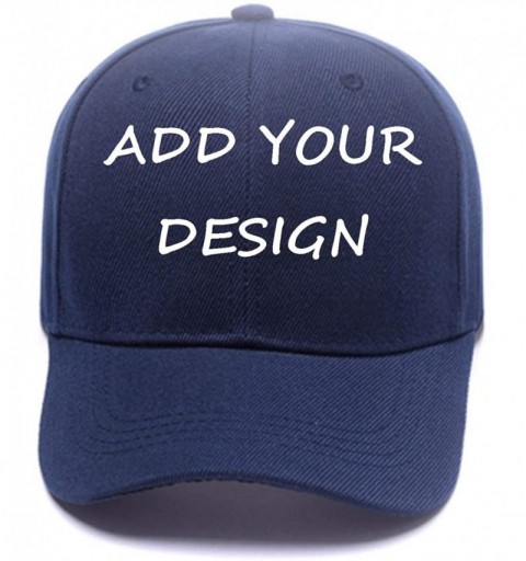 Baseball Caps Custom Baseball Cap for Unique Gifts-Personalized Unisex Street Style Plain Hat with Snapback Hats - Navy Blue ...