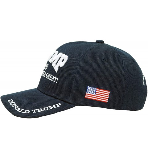 Baseball Caps Trump 2020 Keep America Great Embroidery Campaign Hat USA Baseball Cap - Navy - C418DZI9MLE $10.19